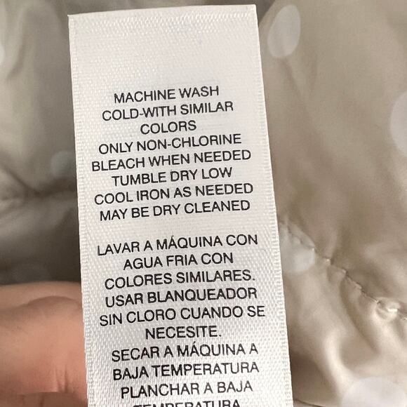 Chico's Women's M Vest Quilted Puffer Polka Dot Full Zip Lightweight Casual Chic - Picture 6 of 9